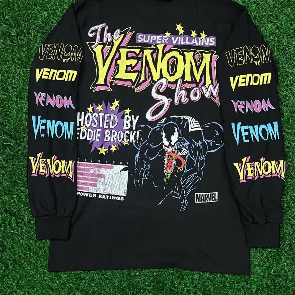 Marvel Venom Show Black Long Sleeve Shirt